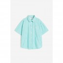 H&M Oxford Shirt - Bright Green/Striped, 3-4yr