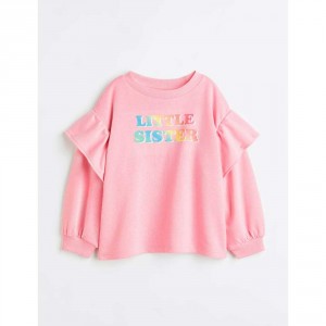 H&M Sibling Sweatshirt - Light Pink/Little Sister, 8-10yr