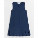 H&M Pleat-Detail Dress - Navy, 5-6yr