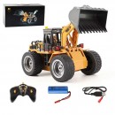 Huina 1:18 Nine-Channel Semi-Alloy Remote Control Bulldozer (Brown)