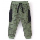 Babyhug Cotton Looper Full Length Lounge Pant Camo Print- Green, 2-3yr