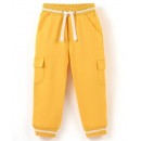 Babyhug Cotton Looper Knit Full Length Solid Color Lounge Pant - Yellow, 4-5yr