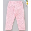 Babyhug Full Sleeves Leggins Floral Print - Pink, 2-3yr