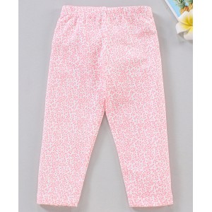 Babyhug Full Sleeves Leggins Floral Print - Pink, 2-3yr