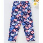 Babyhug Full Sleeves Leggins Floral Print - Blue, 2-3yr