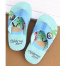 Cute Walk by Babyhug Slip On Flip Flops with Beach Print - Blue, Free Size