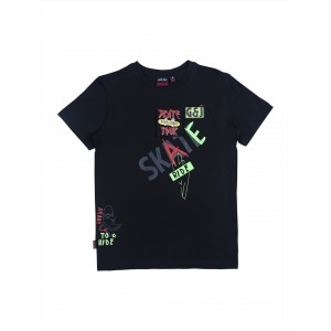 Gini & Jony T-Shirt Half Sleeves - Caviar Black, 12m