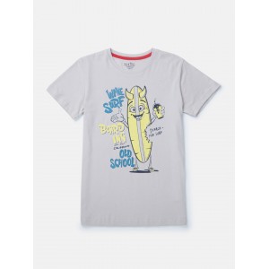 Gini & Jony T-Shirt Half Sleeves - Glacier Grey, 18m