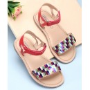 Pine Kids Sandals Sequin Detailing - Fuchsia, Free Size